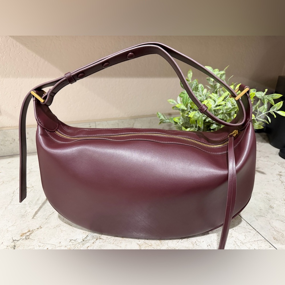 Zara Burgundy Hobo Bag
